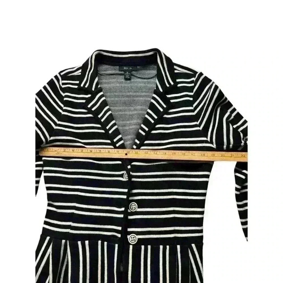 Style&Co Women's Striped Button Front Ruffle Hem Collared Blazer Jacket Size XL - Picture 10 of 10